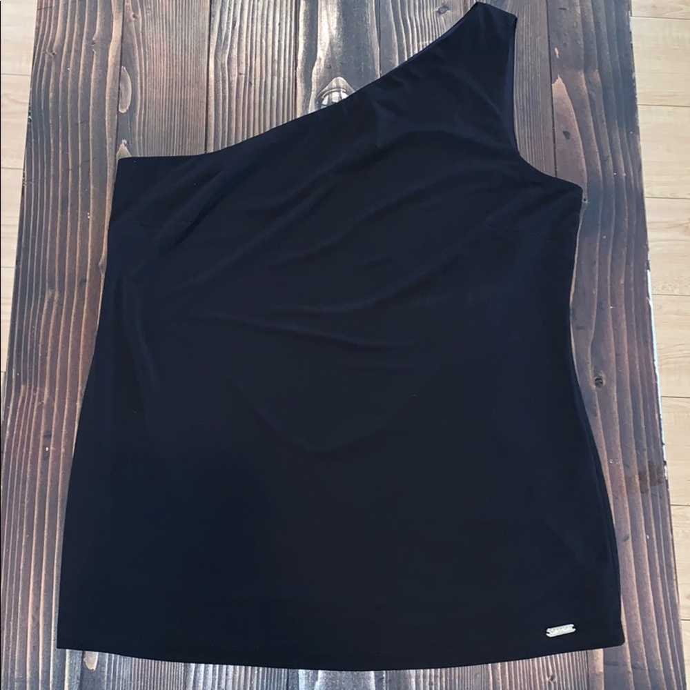 calvin klein one shoulder blouse